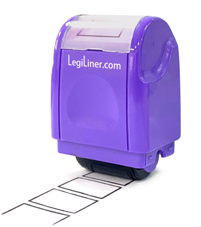 LEGILINER Purple Single LegiBox pattern - 1 row of letter or sound boxes.