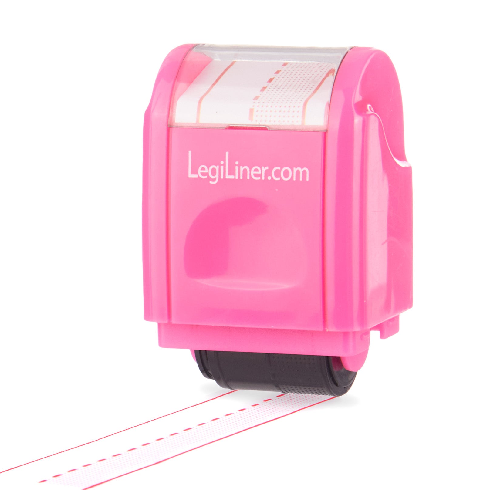 LegiLiner Self-Inking Teacher Stamp-3/4 inch Pink Shaded Handwriting Lines Roller Stamp