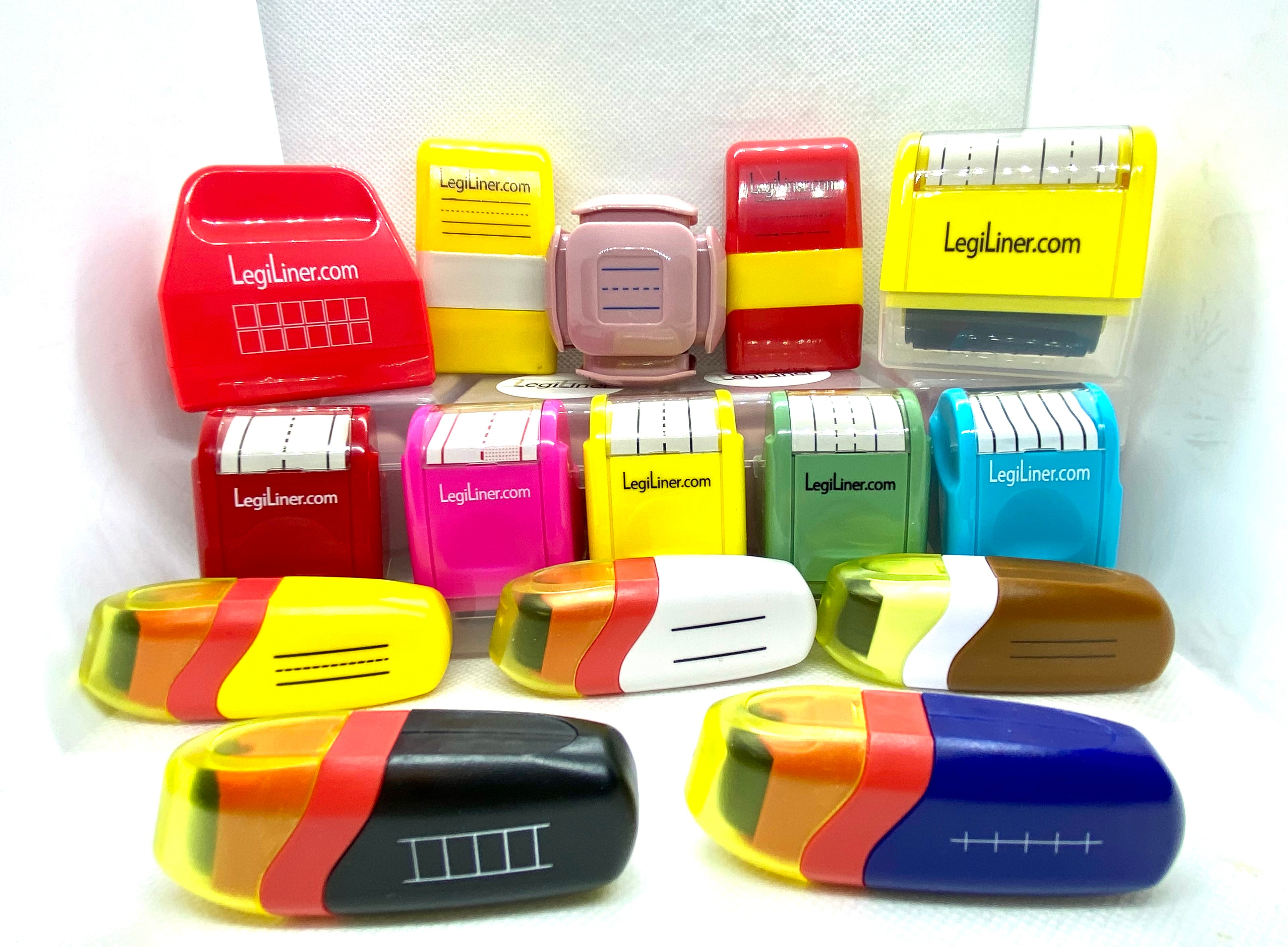 LegiLiner Self-Inking Teacher Stamps & Handwriting Lines Roller Stamps