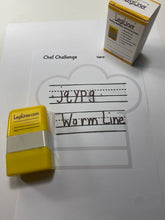 Load image into Gallery viewer, LegiLiner Self-Inking Teacher Stamp-Worm Line Handwriting Lines Roller Stamp