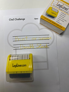 LegiLiner Self-Inking Teacher Stamp-Double Stack 1/2-inch Handwriting Lines Roller Stamp