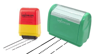 LegiLiner "Spaces" Self-Inking Teacher Stamp-1-inch Dashed Spaced Handwriting Lines Roller Stamp