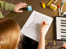 Load image into Gallery viewer, LegiLiner Self-Inking Teacher Stamp-Music Staff Roller Stamp