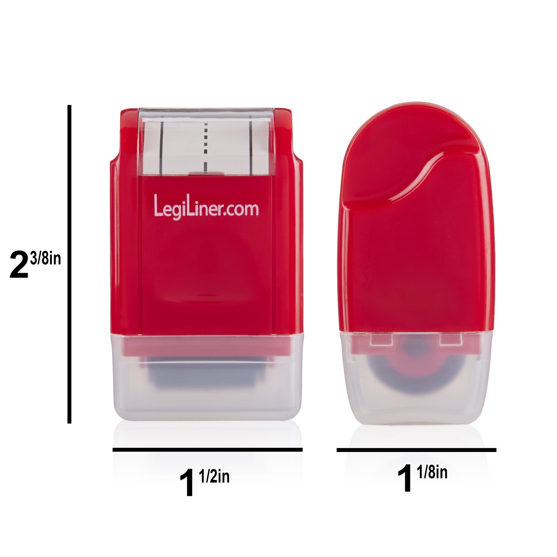 Red LegiLiner 3/4 - handwriting guide rolling ink stamp - Disability  Horizons Shop