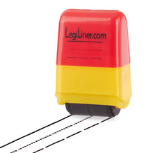 Load image into Gallery viewer, LegiLiner LegiSpaces Self-Inking Teacher Stamp-1-inch Dashed Spaces Handwriting Lines Roller Stamp