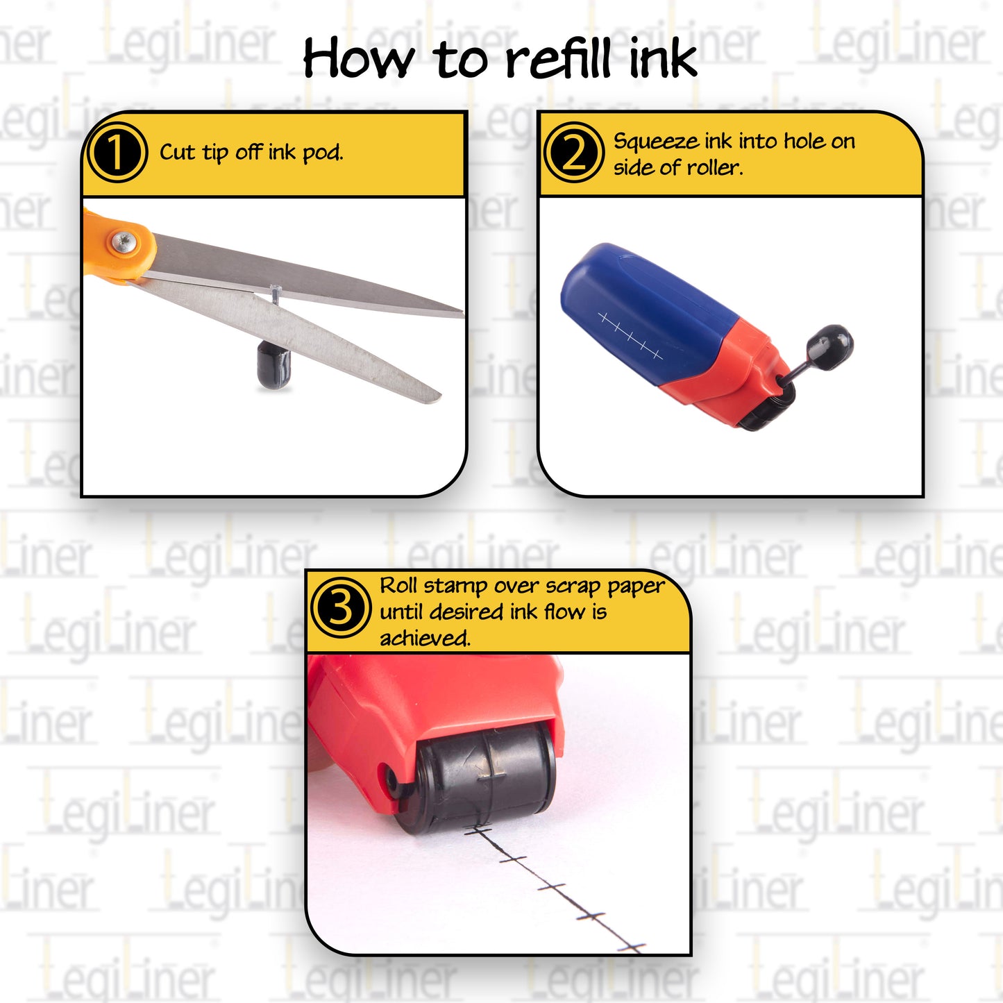 LegiLiner Self-Inking Teacher Stamp-Number Line Roller Stamp
