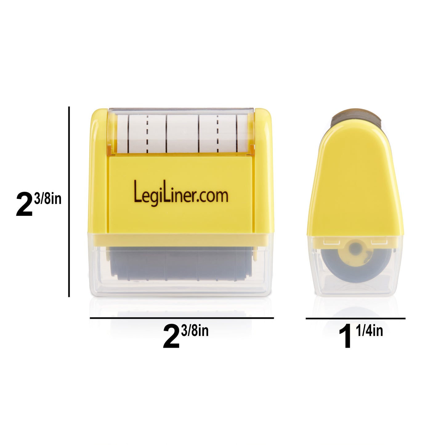 Yellow LegiLiner 1/2 - handwriting guide rolling ink stamp