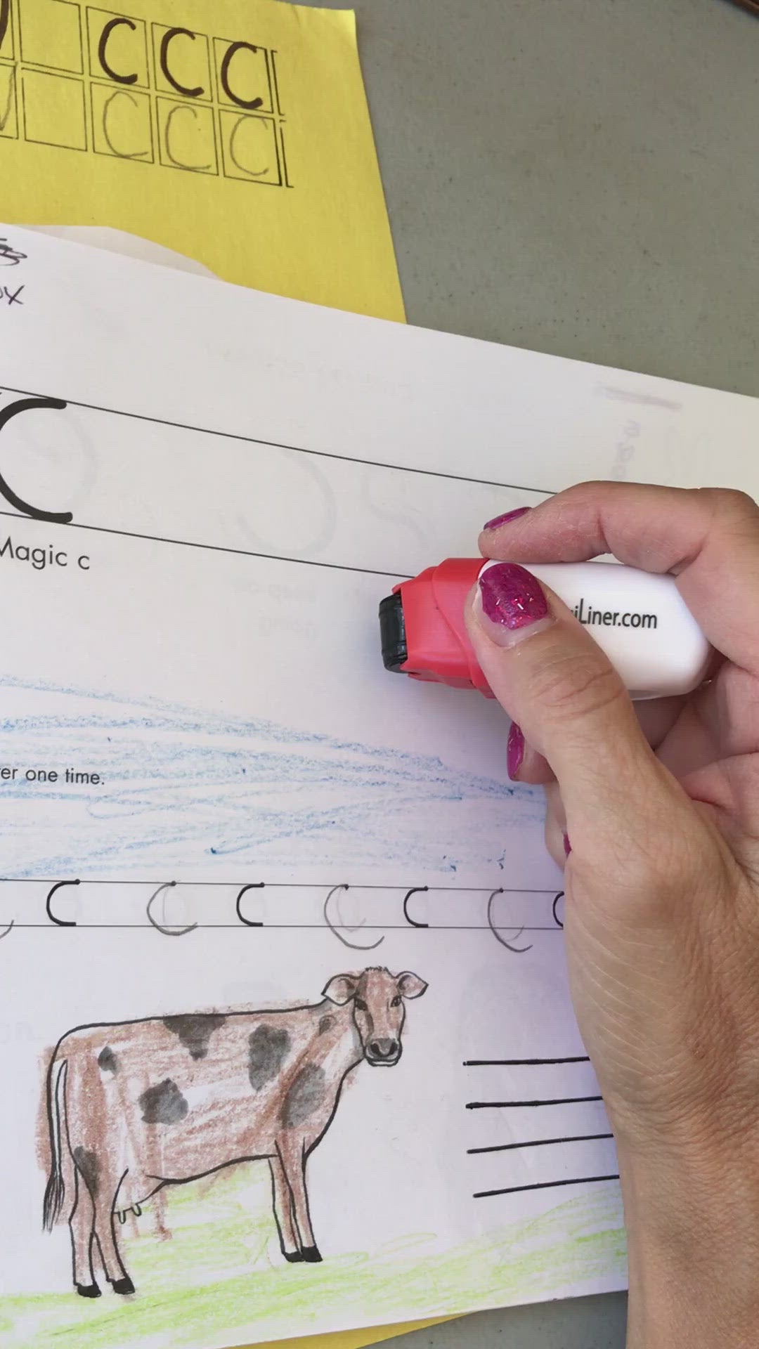 LegiLiner Self-Inking Teacher Stamp-Math and Handwriting Lines
